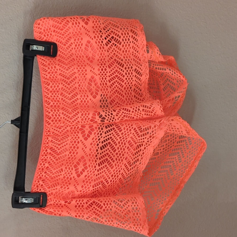 Hurley Crochet Board Shorts Womens Large Neon Orange Swim Shorts Bottoms